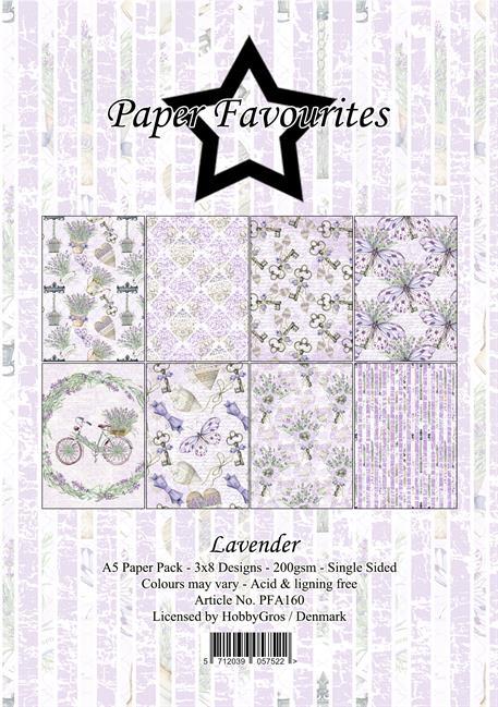 Paper Favourites Lavender 24 ark 14,85x21cm 200g